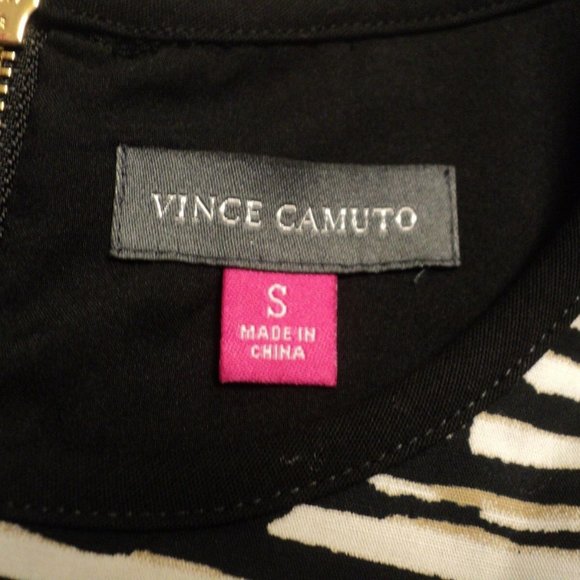 Vince Camuto Top Cropped Sz Small Abstract Stripes - Picture 3 of 3